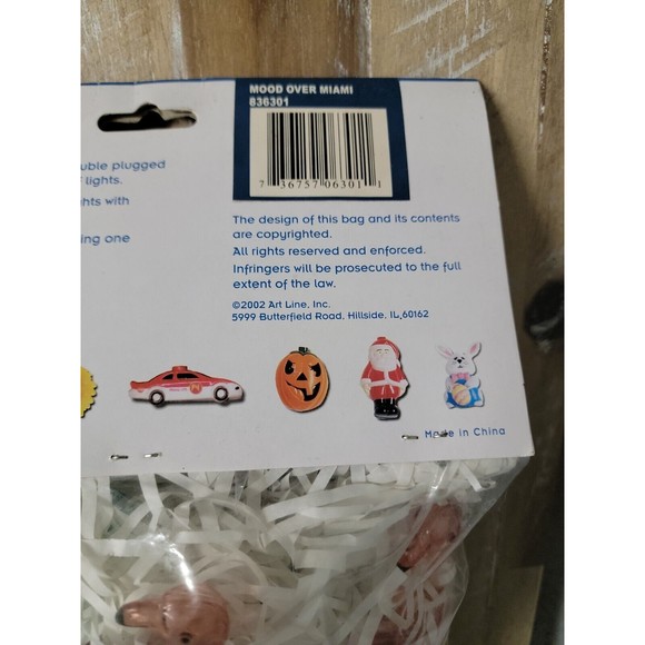 Vtg Fun Lights Flamingo Palm Tree Tropical Party Indoor Outdoor 12' String Light - Picture 10 of 11